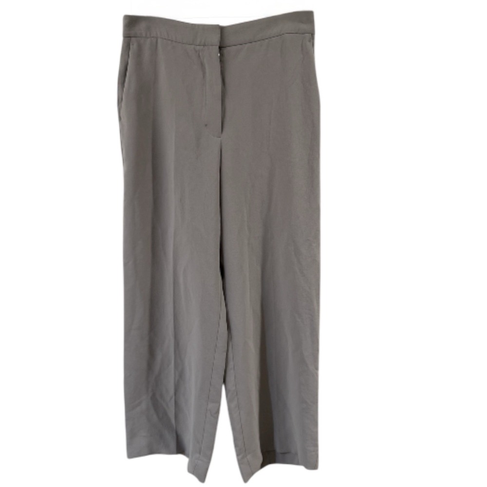Aritzia Wilfred Alanya Wide Leg High Rise Pant Womens 12 Gray Office